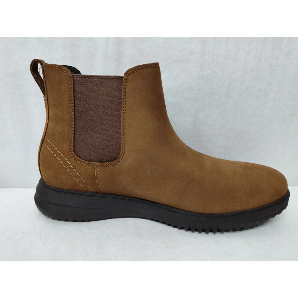 Cole Haan Men's Grand Plus Chelsea‎ Suede Boots C38789 Lumber Java Sz 10.5